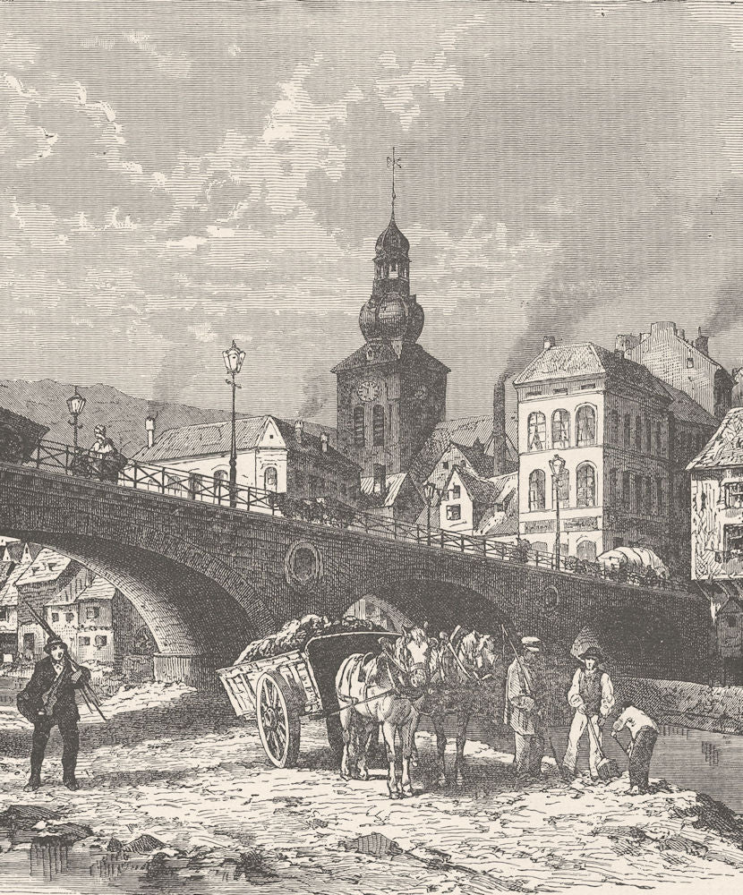 GERMANY. Elberfeld 1903 old antique vintage print picture